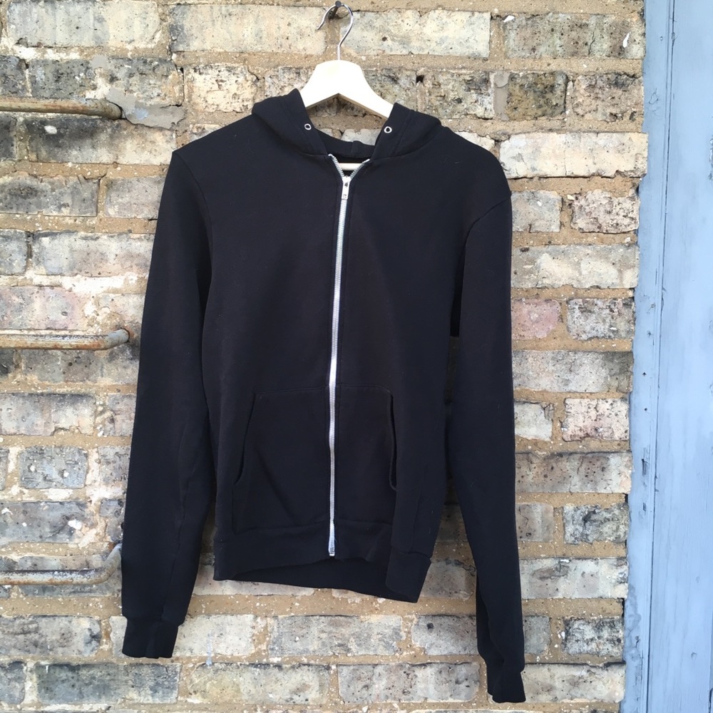 American Apparel black hooded sweatshirt size S